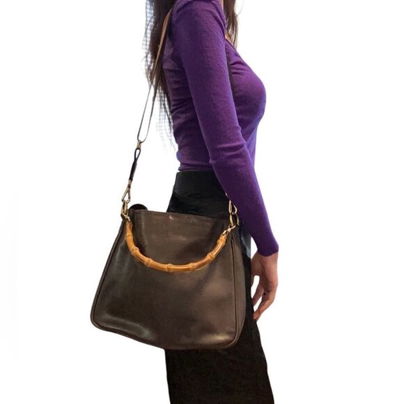 Gucci leather bag with bamboo handles - Picture 14 of 14